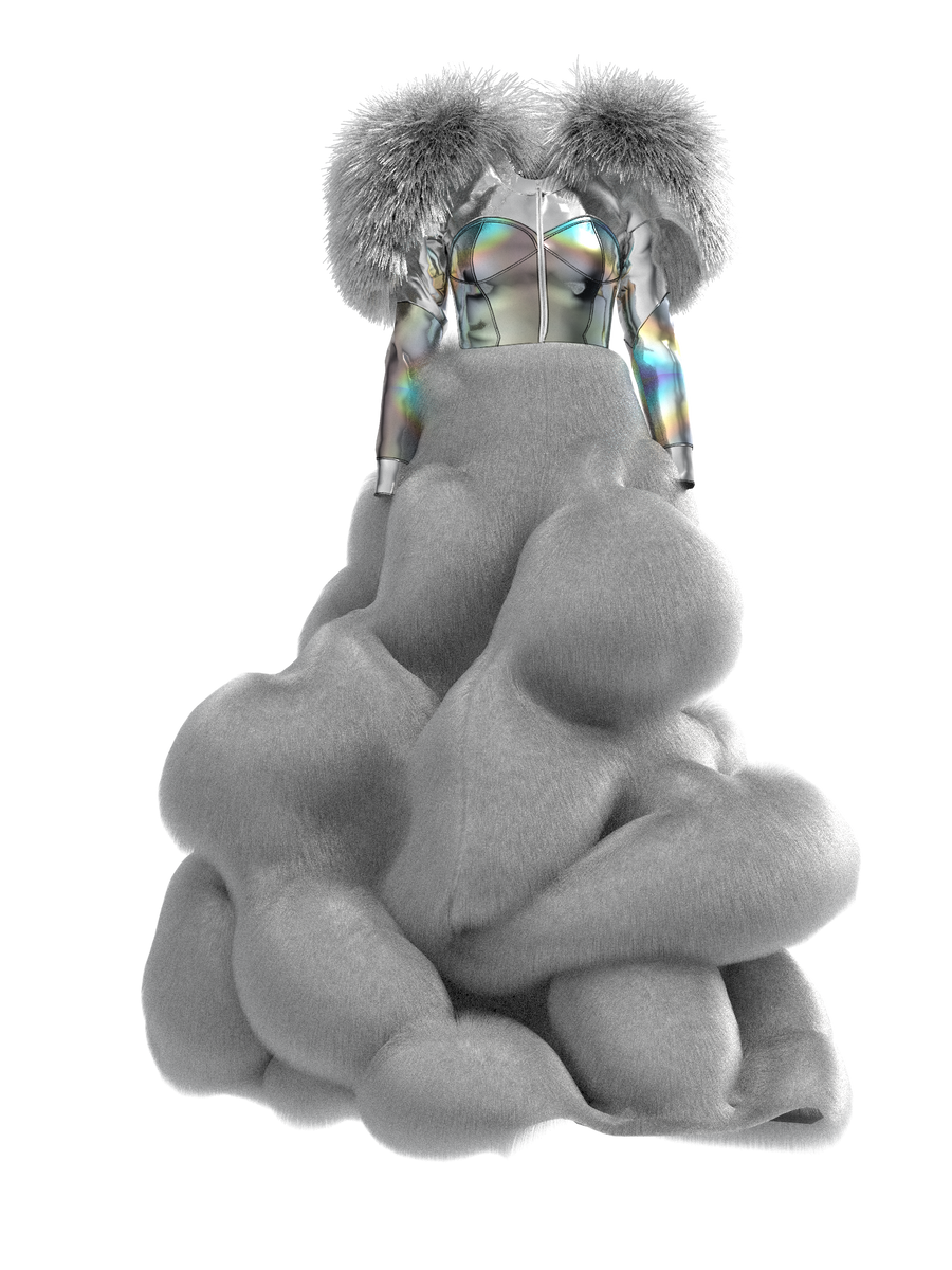 silver cat dress Beauty in a bright silver dress 5 weeks