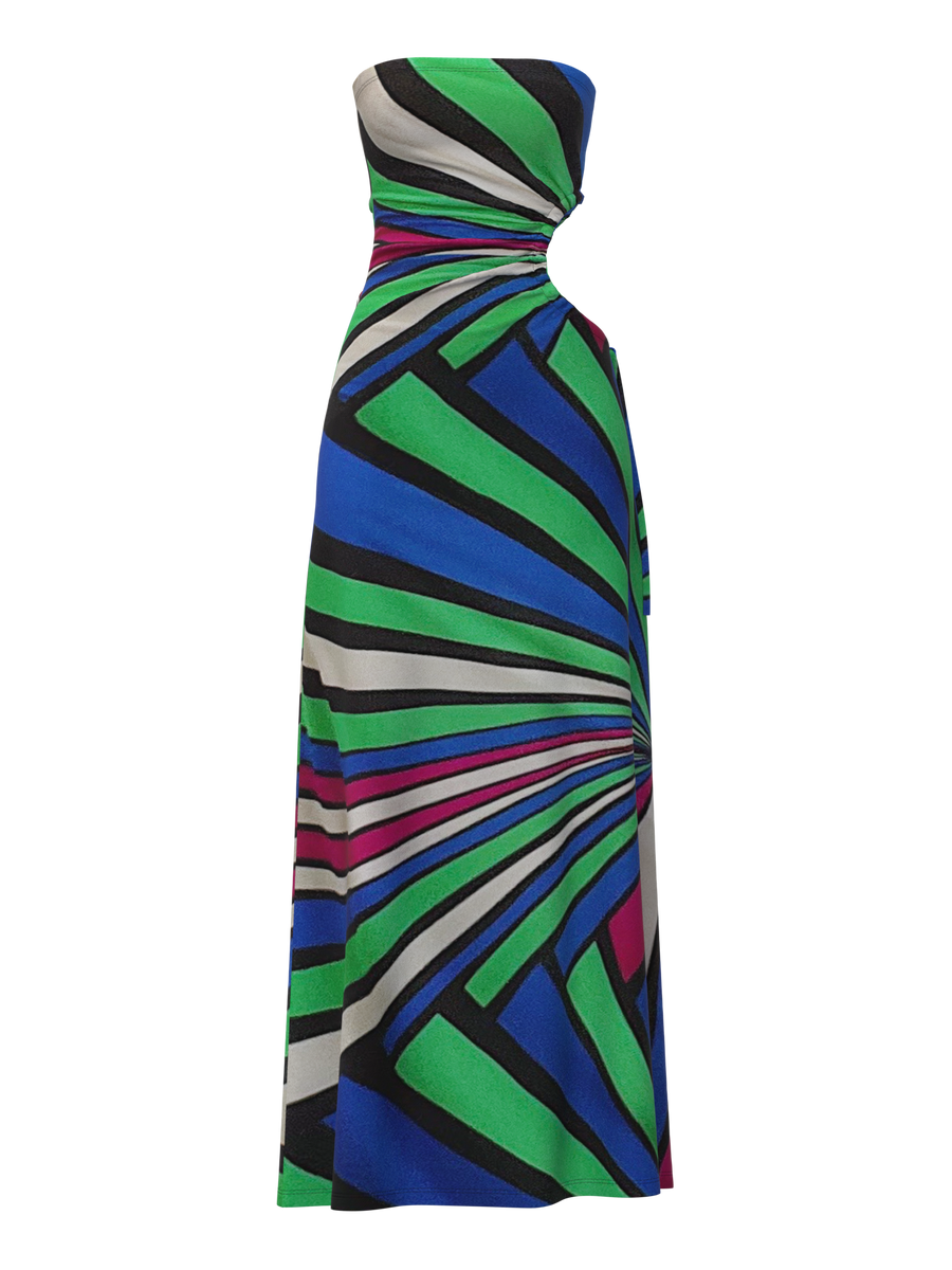 y2k cut out dress Women's Y2k Cut Out Backless Maxi Dress Bodycon Long Flowy Dresses Summer Boho Spaghetti Strap Low Cut Cami Dress Clubwear
