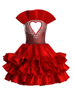 Red heart dress