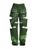 Green grass Cutout Pants