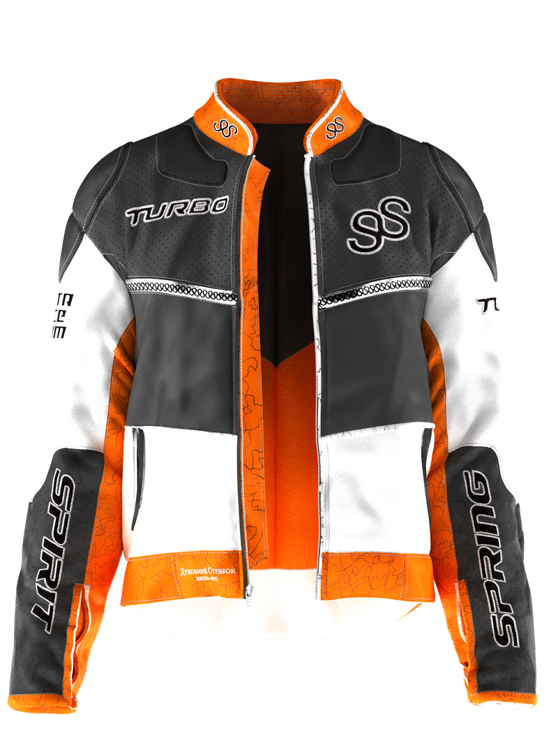 Orange Moto Jacket