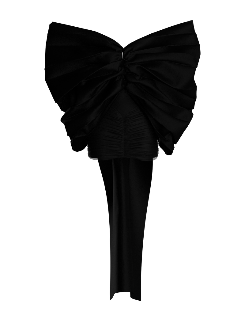 Dress winged black