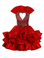 Red heart dress