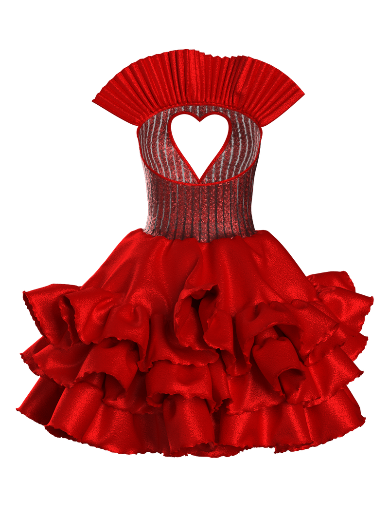 Red heart dress