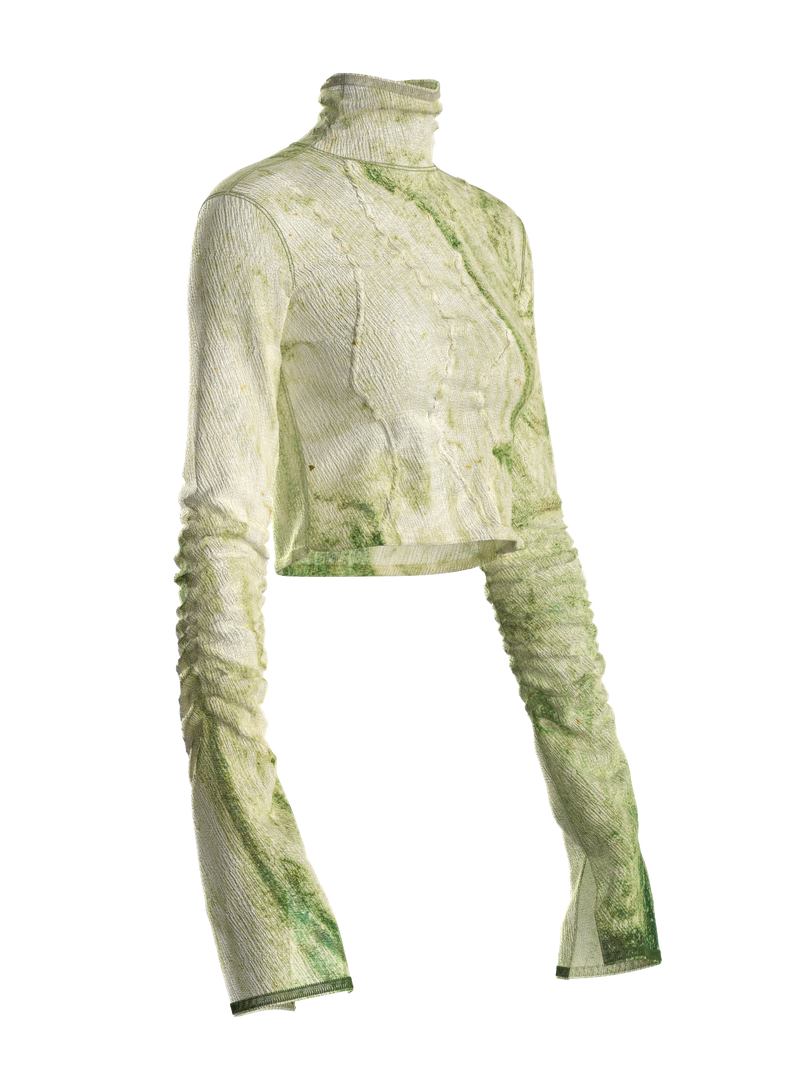 Green grass Wrinkle Top