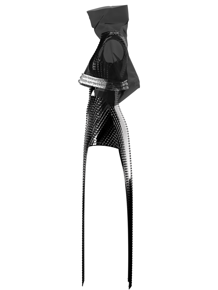 Spike Black Dress