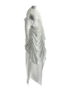 Dress white drapped