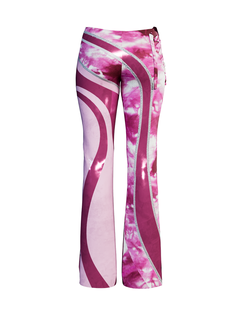 Latex Denim flare pink