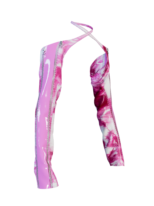 Latex Denim sleeves pink