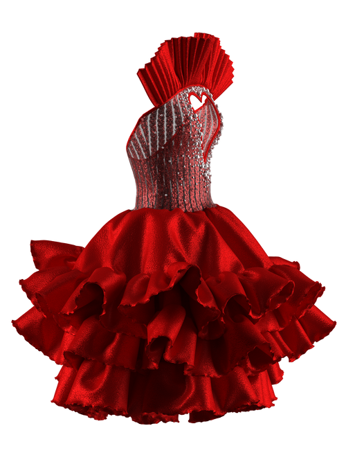 Red heart dress