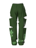 Green grass Cutout Pants