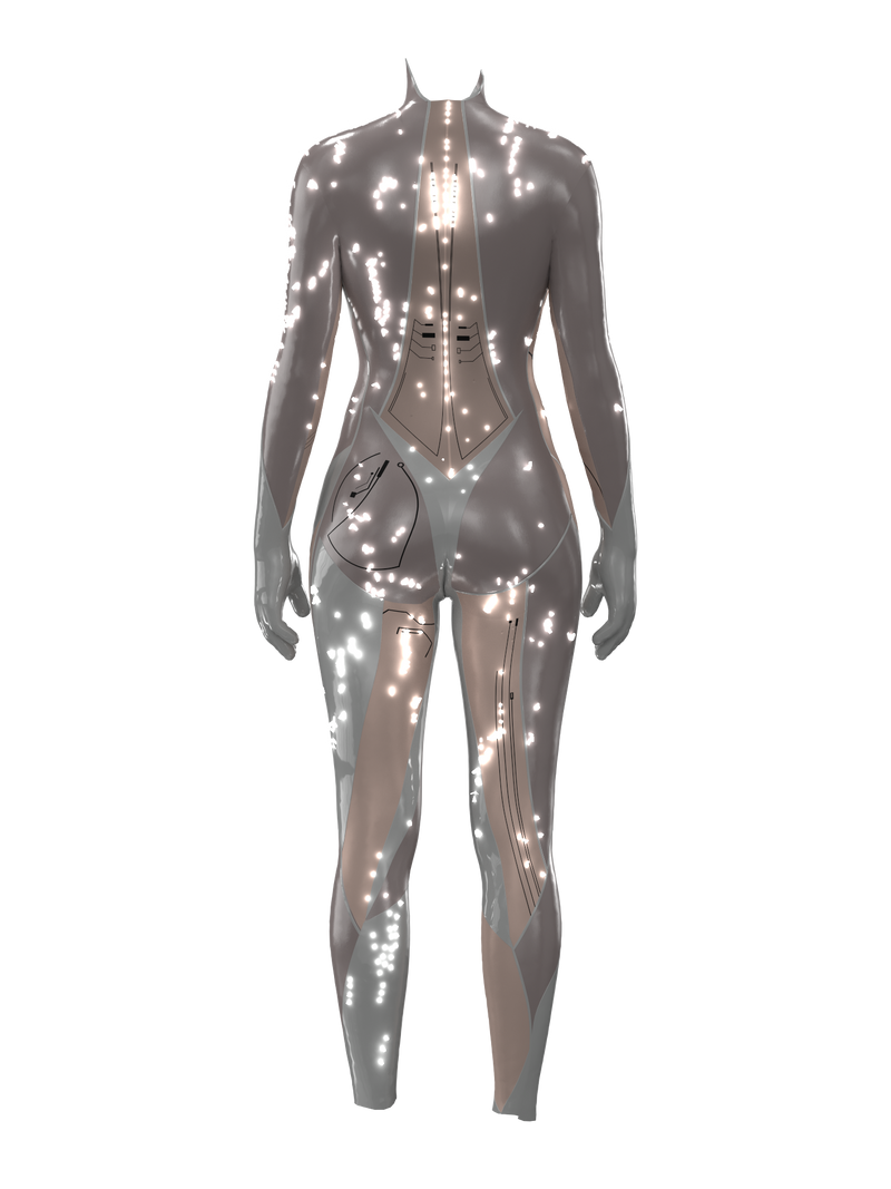 Leeloo Jumpsuit Silver (Opaque)