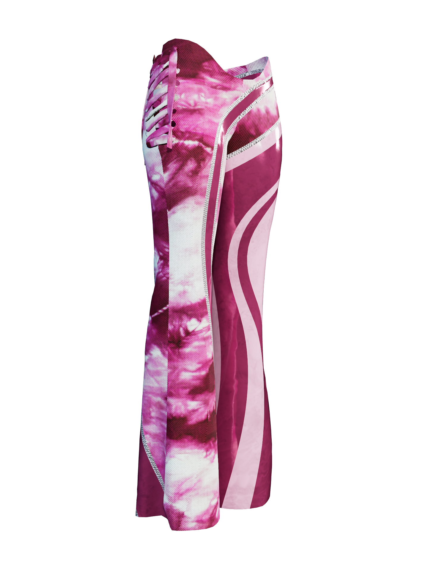 Latex Denim Flare Pink Latex Denim Flare Pink