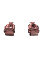 Pink metallic layer heel