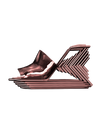 Pink metallic layer heel