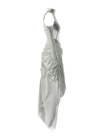 Dress white drapped