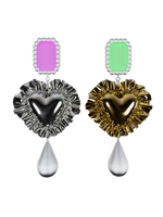 Purple Heart Earrings