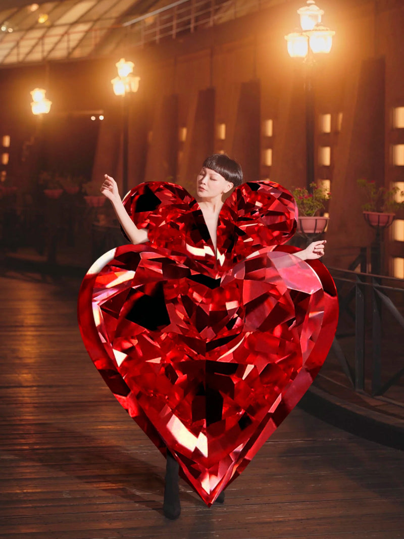 gem jewels red dress J'Adore Dresses J25023