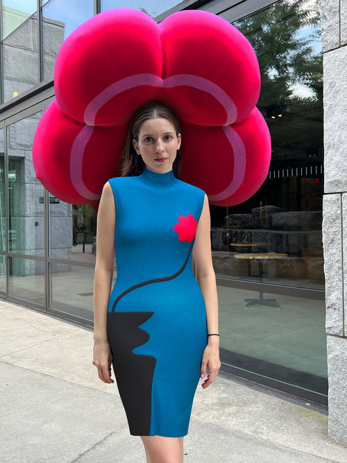 Celine Kwan: Flower Vase Dress With Inflatable Hat