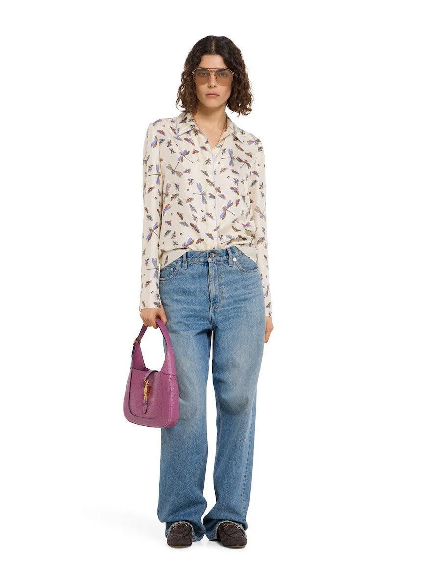 Printed silk twill shirt – DRESSX / More Dash Inc. dba DRESSX