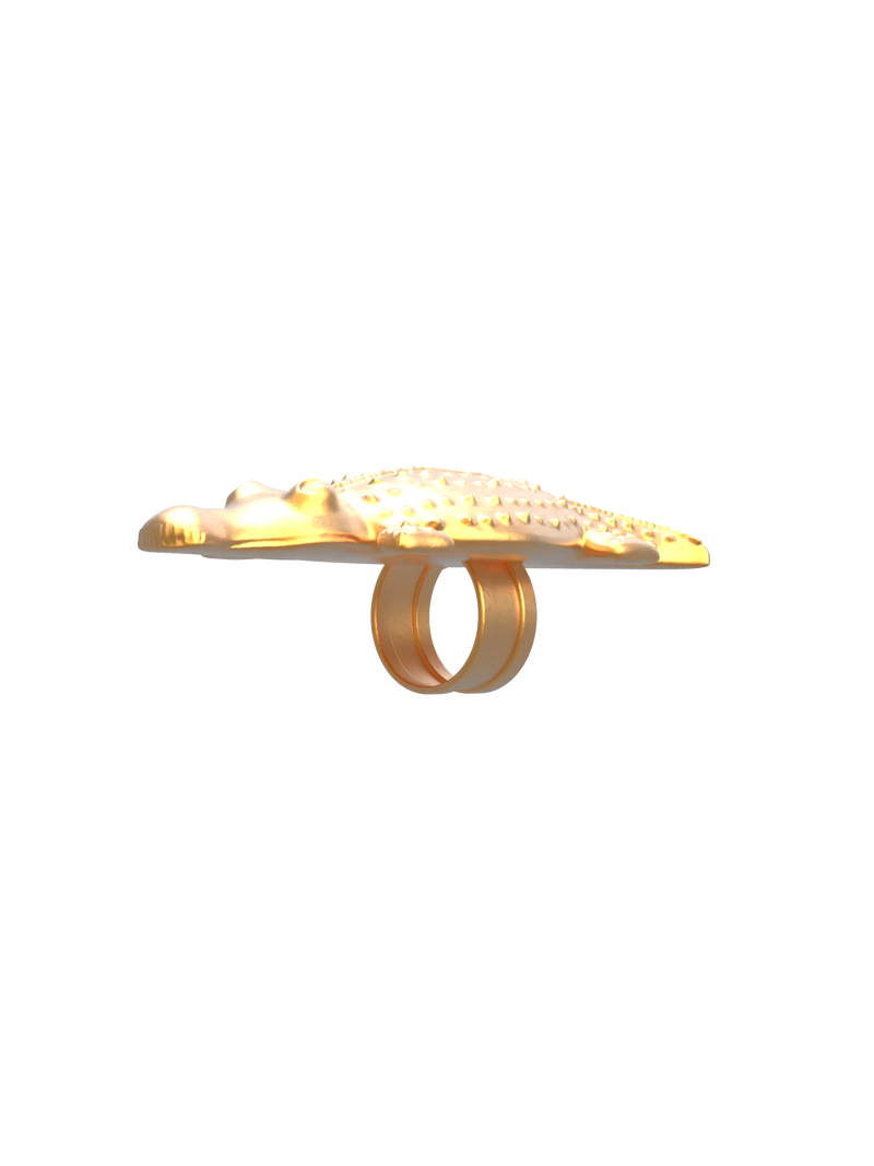 AKAN CROCODILE RING