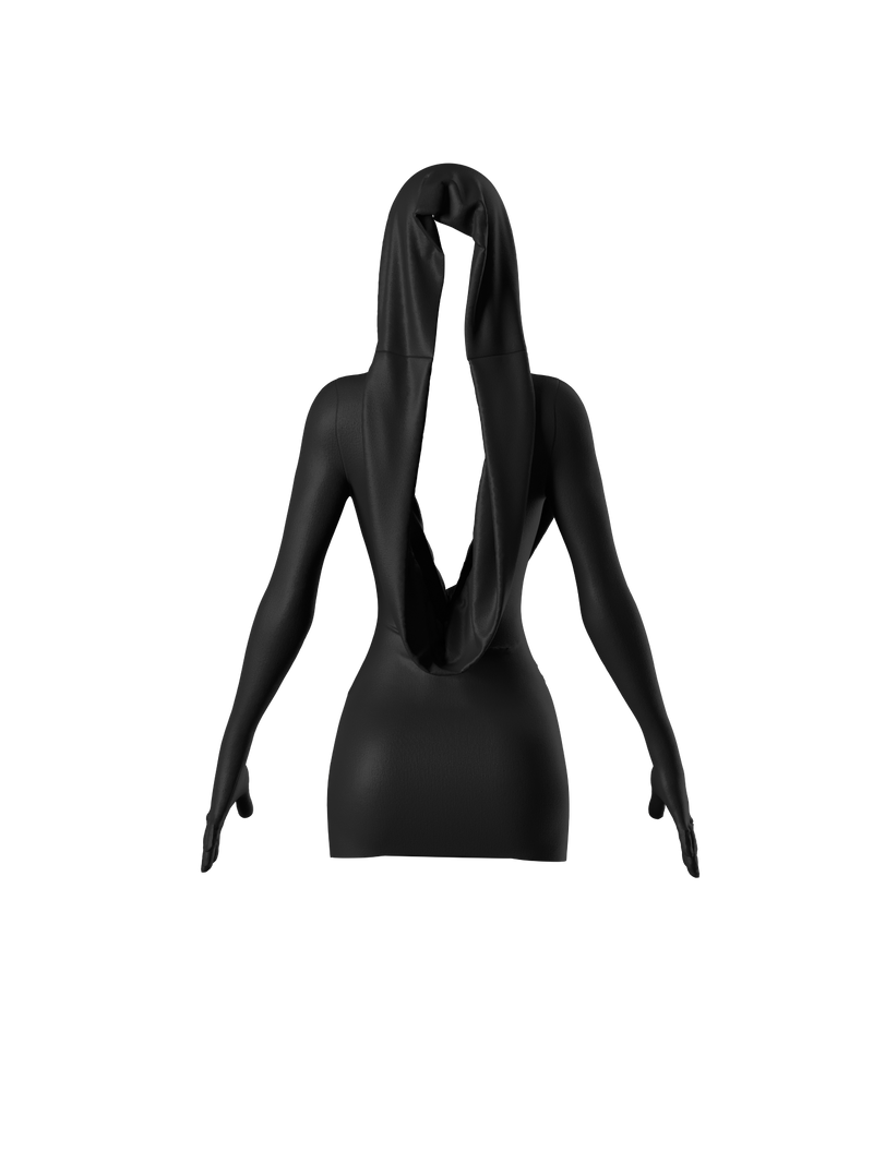 Black Dress With Hood