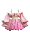 Blossom Corset Gingham Dress