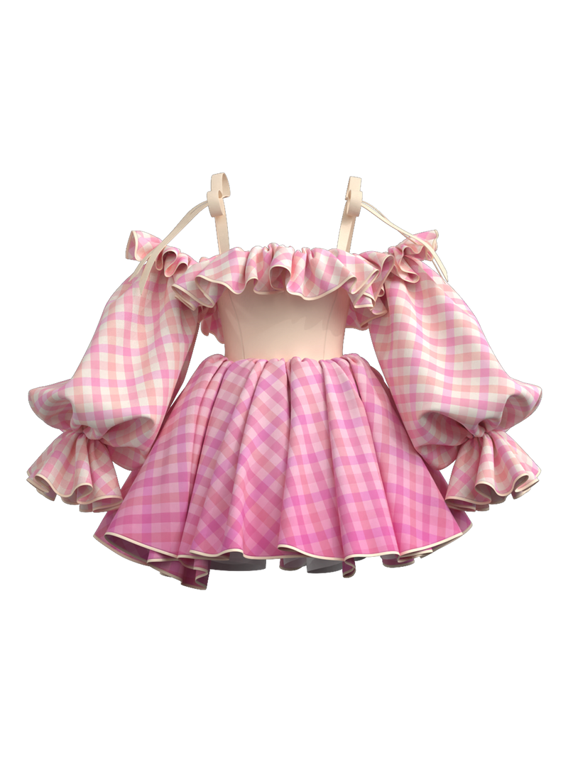 Blossom Corset Gingham Dress