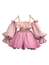 Blossom Corset Gingham Dress