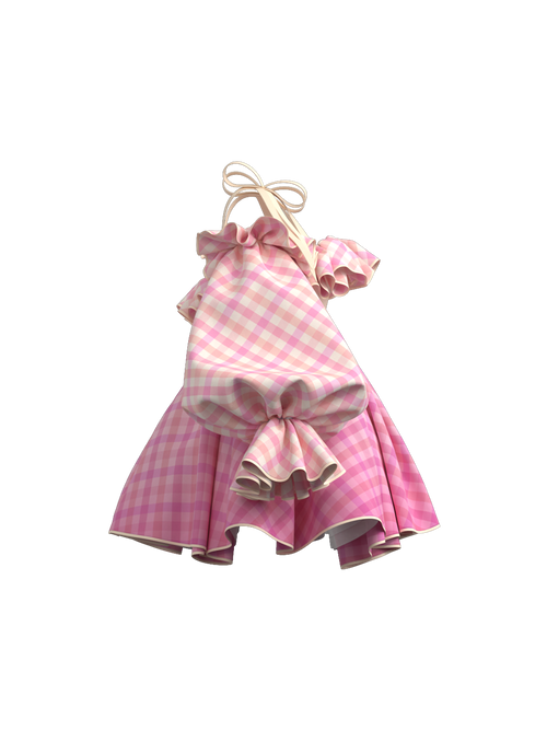 Blossom Corset Gingham Dress