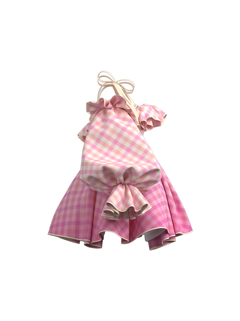 Blossom Corset Gingham Dress