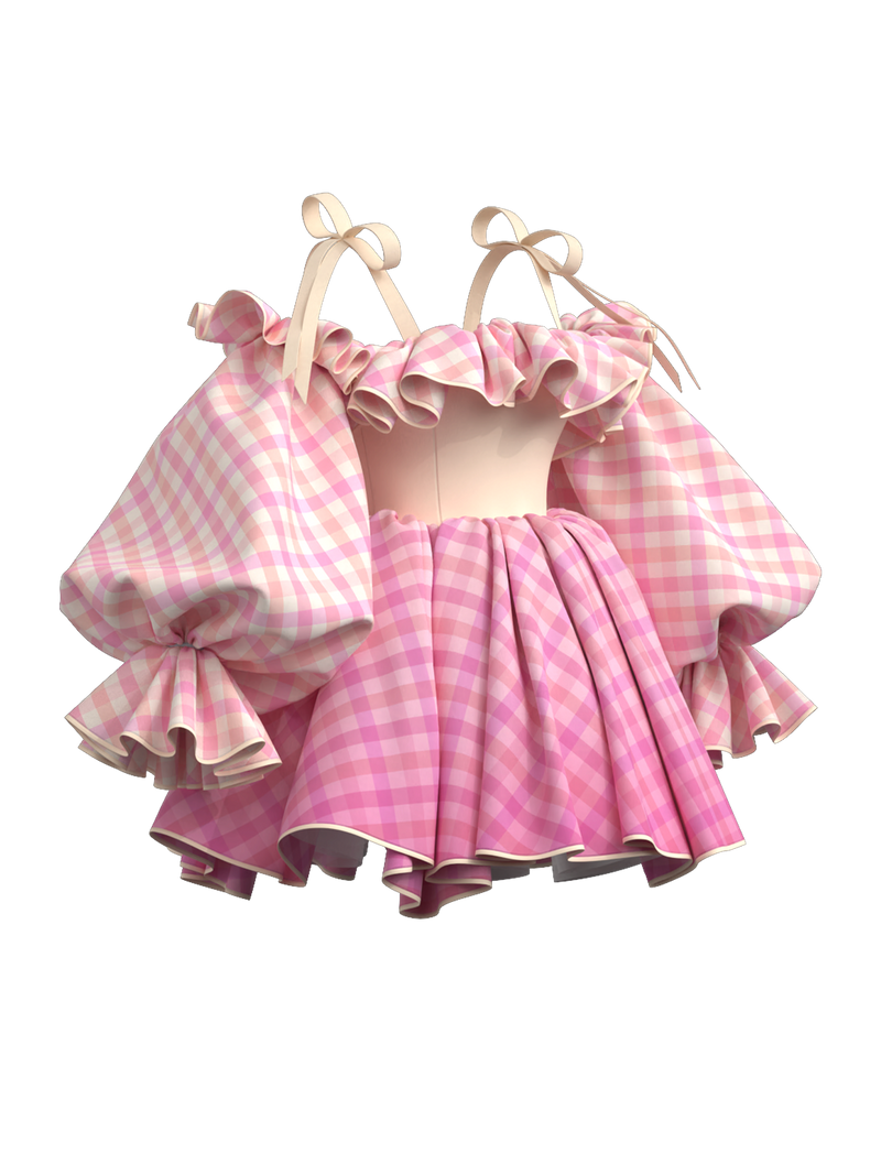 Blossom Corset Gingham Dress