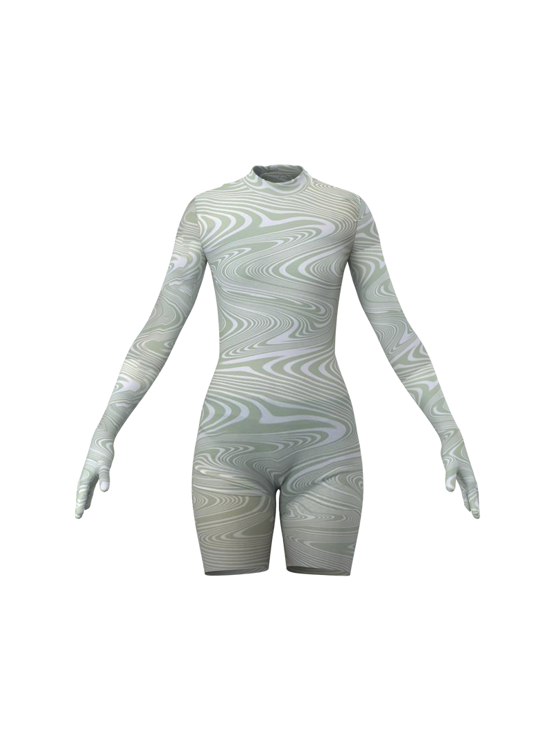 Florentina Leitner: Green Swirl bodysuit