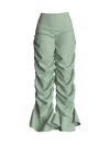 Green Gathered Trousers