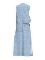 INTEGRATED jeans-maxi and disordered jacket