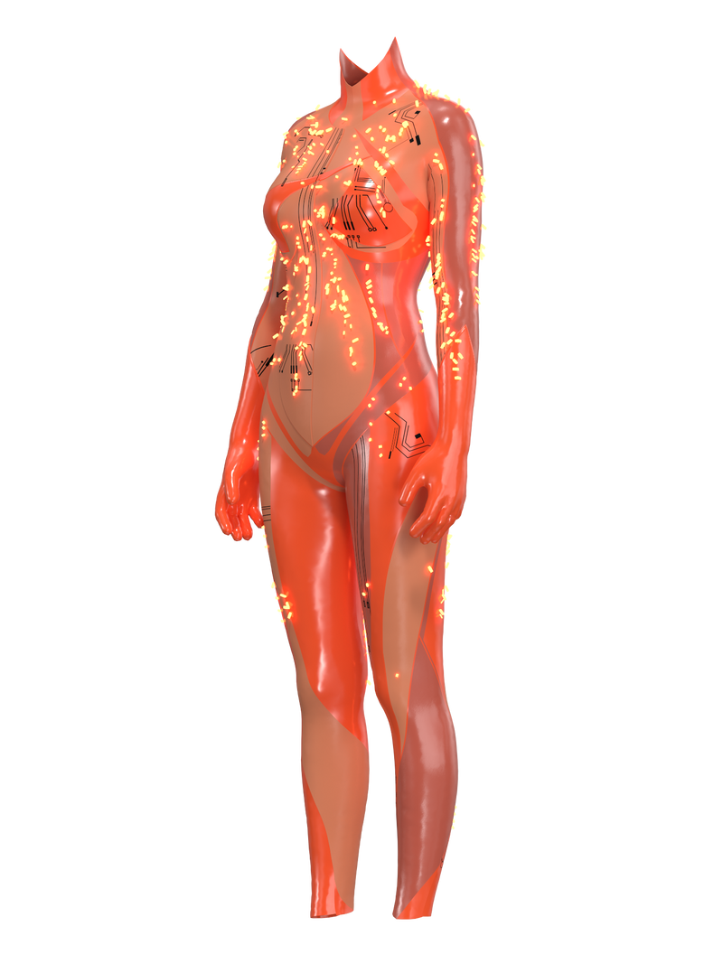 Leeloo Jumpsuit Orange (Opaque)