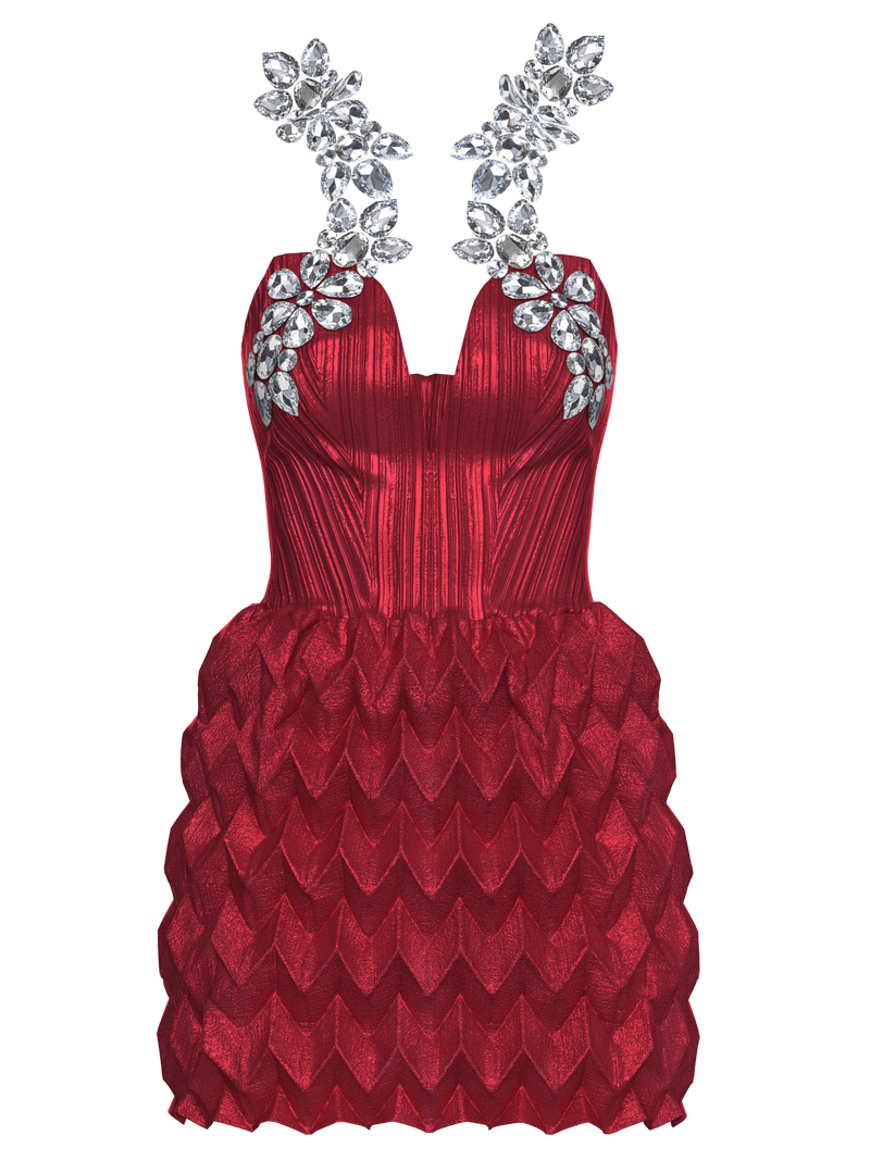 Stellar Crimson Red Dress