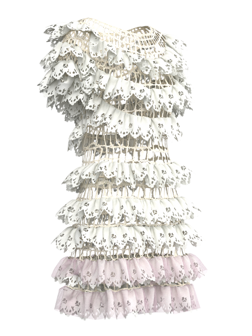 White Crocheted Dress