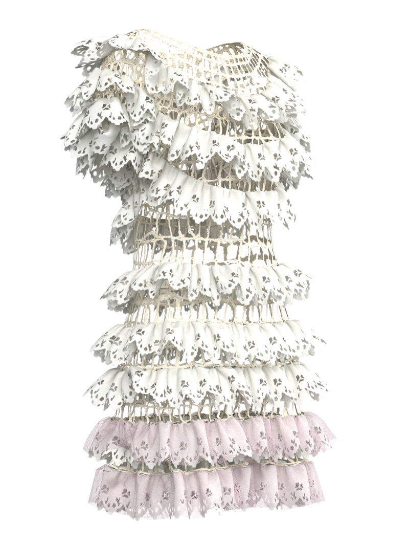 White Crocheted Dress