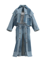 UNIFIED jeans-skirt and scrambled jacket