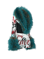 Faux-Fur With Embroidery Suit