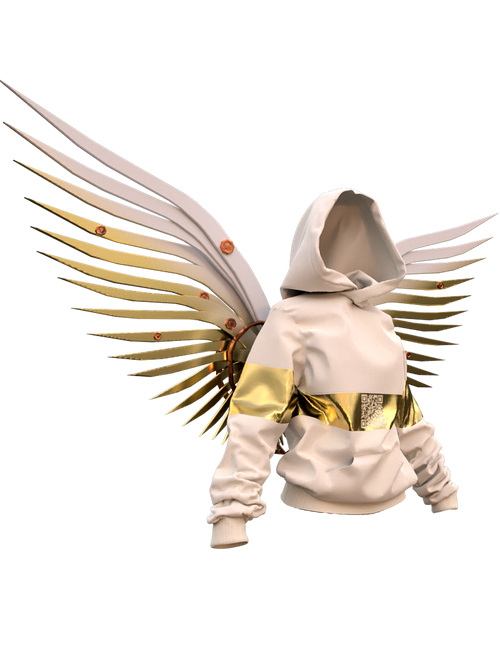 White-gold hoodie (woman)