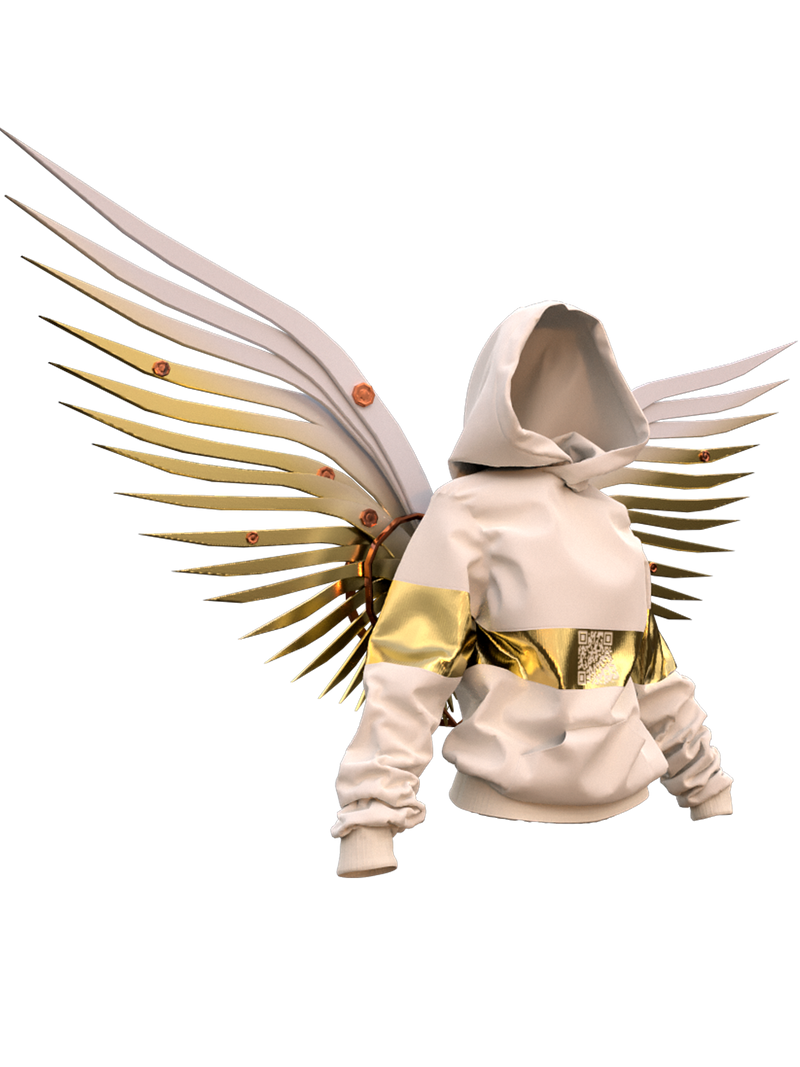 White-gold hoodie (woman)