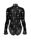 Demo: Transparent Jeweled Bodysuit