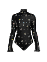 Demo: Transparent Jeweled Bodysuit