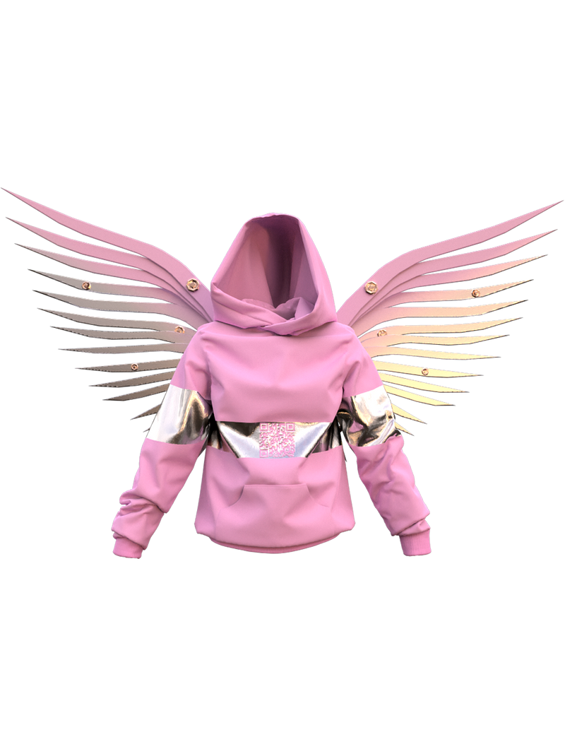 Pink-silver hoodie (man)