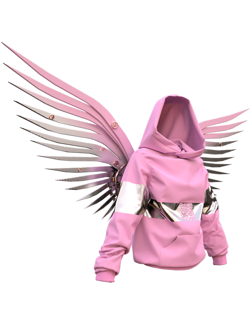 Pink-silver hoodie (man)