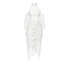 Dress white drapped