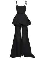 WIDE PANTS SCALLOP SET