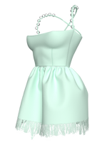 MINT RAW DENIM DRESS